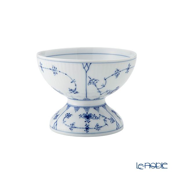 ロイヤルコペンハーゲン（Royal Copenhagen） ブルー フルーテッド プレイン ボウル 足つき 10×8cm