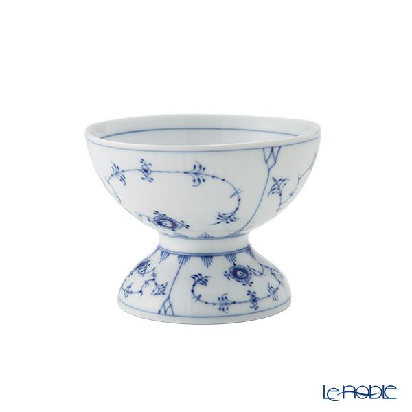 ロイヤルコペンハーゲン（Royal Copenhagen） ブルー フルーテッド プレイン ボウル 足つき 10×8cm