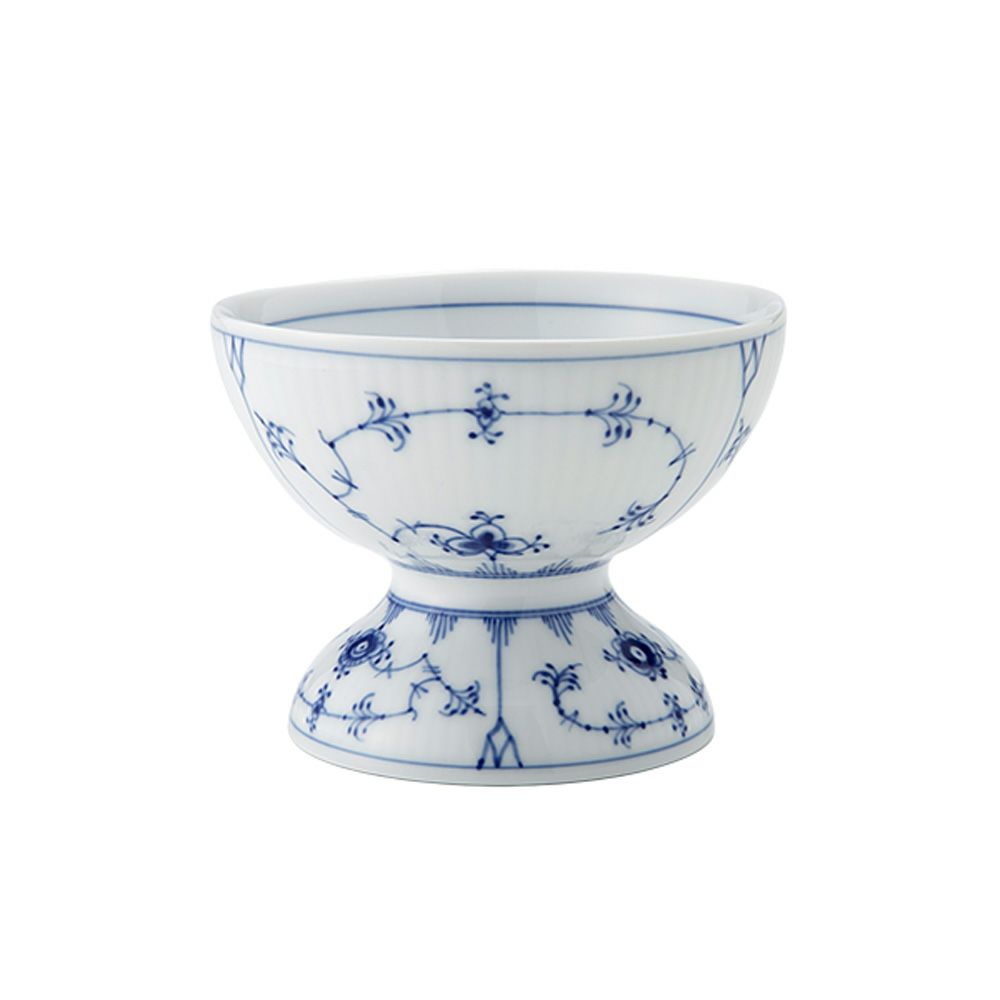 ロイヤルコペンハーゲン（Royal Copenhagen） ブルー フルーテッド プレイン ボウル 足つき 10×8cm