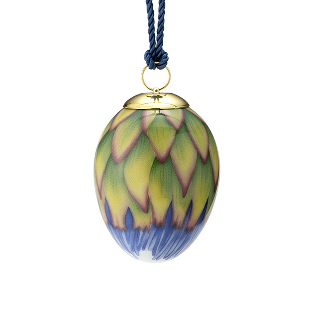 ロイヤルコペンハーゲン（Royal Copenhagen）スプリングコレクション 2024 イースターエッグ コーンフラワー ペタル H6cm 1071742 ※画像の紐のお色は一例※