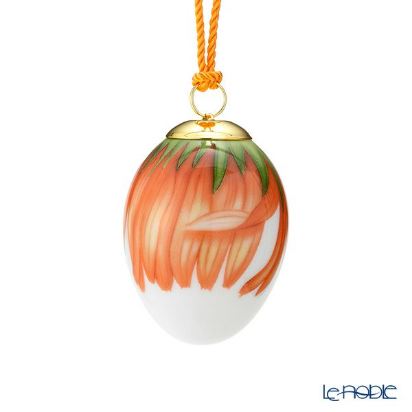 ロイヤルコペンハーゲン（Royal Copenhagen）スプリングコレクション 2024 イースターエッグ マリーゴールド ペダル H6cm 1071649 ※画像の紐のお色は一例※