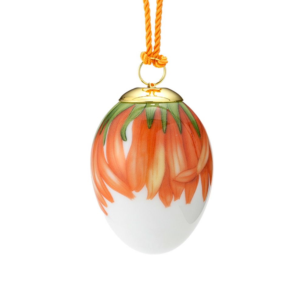 ロイヤルコペンハーゲン（Royal Copenhagen）スプリングコレクション 2024 イースターエッグ マリーゴールド ペダル H6cm 1071649 ※画像の紐のお色は一例※