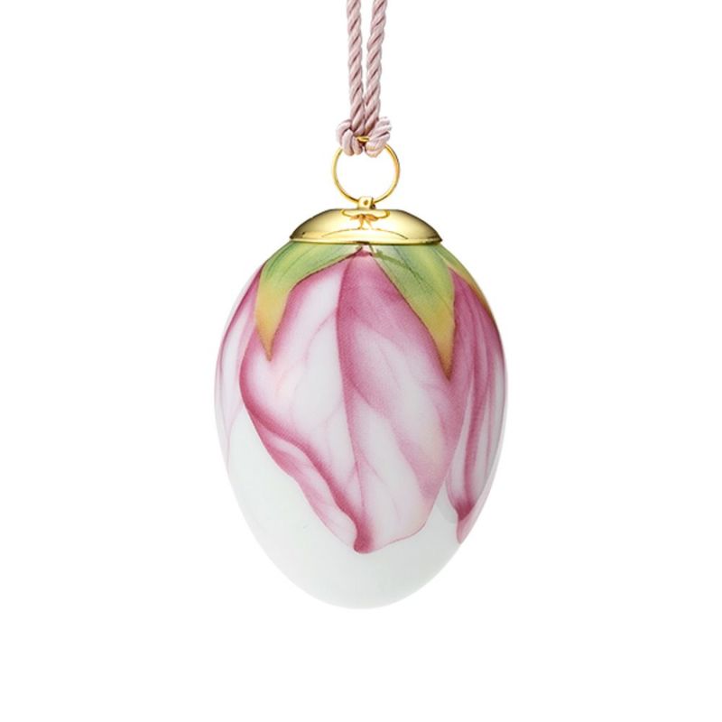 ロイヤルコペンハーゲン（Royal Copenhagen）スプリングコレクション 2024 イースターエッグ アップルブロッサム ペタル H6cm 1071646 ※画像の紐のお色は一例※