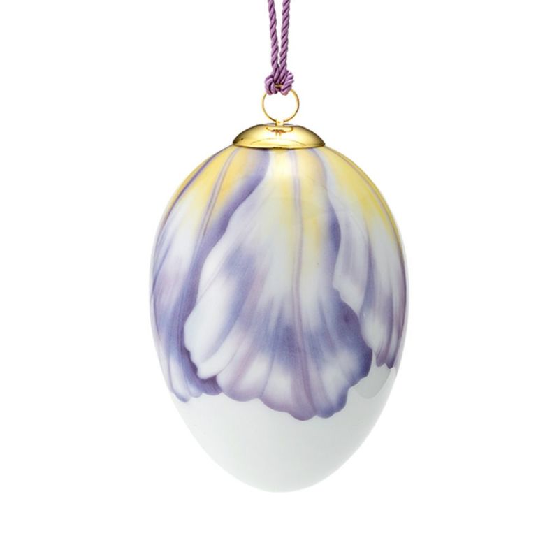 ロイヤルコペンハーゲン（Royal Copenhagen）スプリングコレクション 2024 イースターエッグ ラージ チューリップ ライラック H10cm 1071643 ※画像の紐のお色は一例※