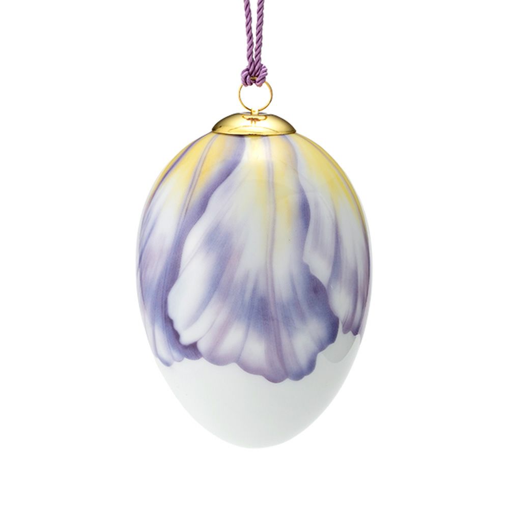 ロイヤルコペンハーゲン（Royal Copenhagen）スプリングコレクション 2024 イースターエッグ ラージ チューリップ ライラック H10cm 1071643 ※画像の紐のお色は一例※