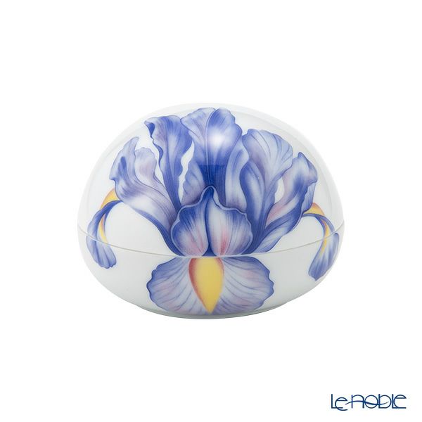 ロイヤルコペンハーゲン（Royal Copenhagen）スプリングコレクション 2024 ボンボニエール ブルー アイリス 直径10×高さ7cm 1071641