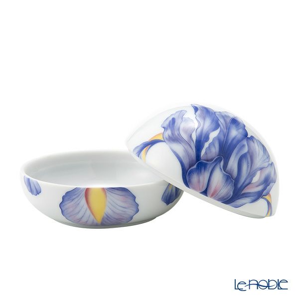 ロイヤルコペンハーゲン（Royal Copenhagen）スプリングコレクション 2024 ボンボニエール ブルー アイリス 直径10×高さ7cm 1071641