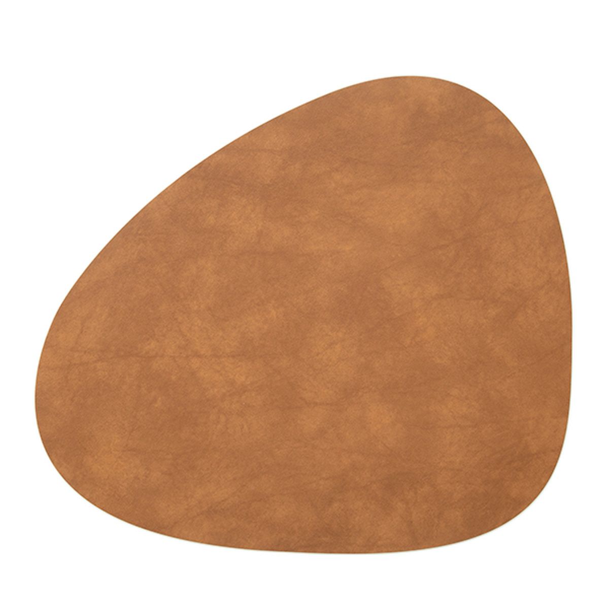 LIND DNA リンド ディーエヌエー カーブ プレイスマット 37×44cm ネイチャー リサイクルレザー製 982473