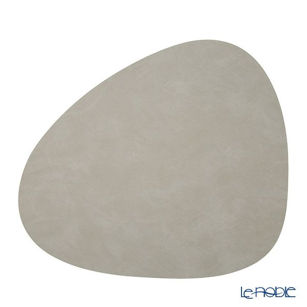 LIND DNA リンド ディーエヌエー カーブ プレイスマット 37×44cm ライトグレイ リサイクルレザー製 981162