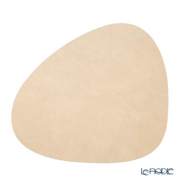 LIND DNA リンド ディーエヌエー カーブ プレイスマット 37×44cm サンド リサイクルレザー製 981163