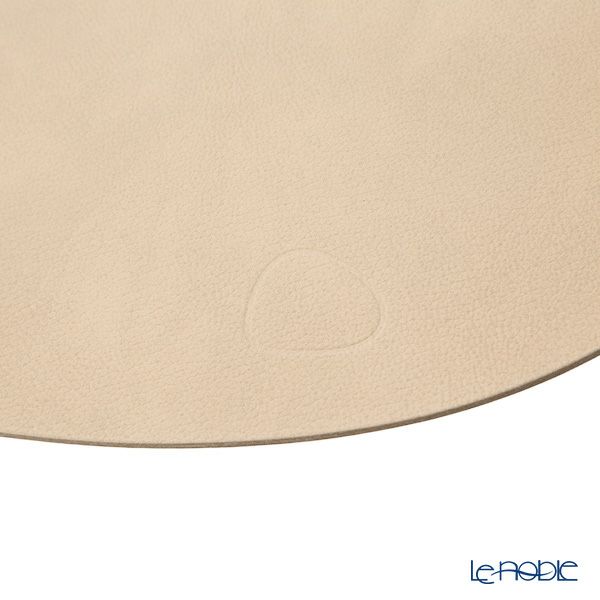 LIND DNA リンド ディーエヌエー カーブ プレイスマット 37×44cm サンド リサイクルレザー製 981163