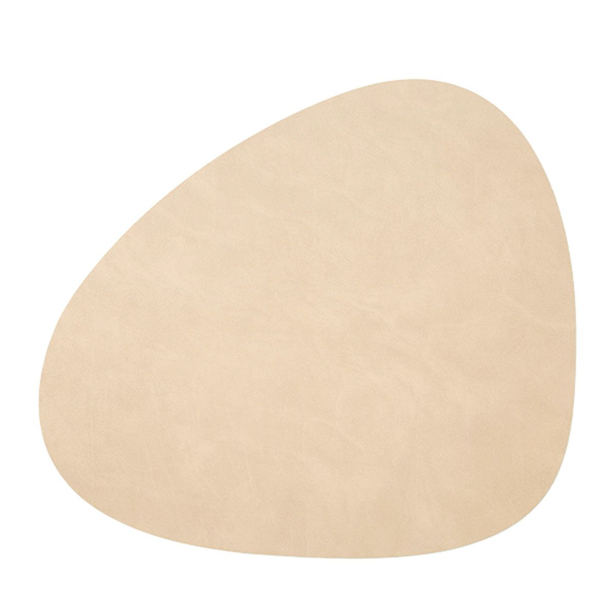 LIND DNA リンド ディーエヌエー カーブ プレイスマット 37×44cm サンド リサイクルレザー製 981163