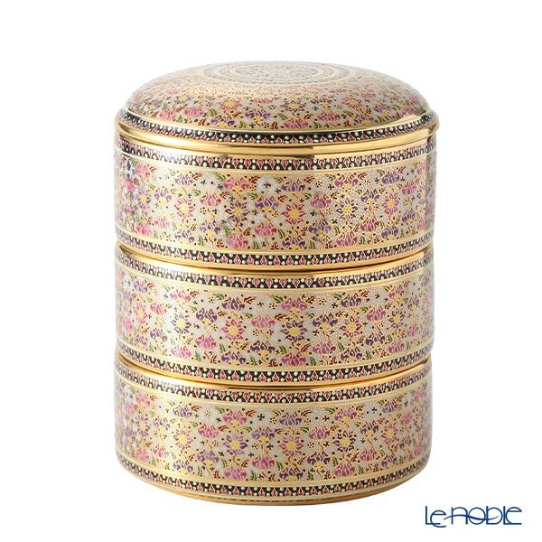 ブランベンジャロン工房 3段箱（重箱） ロータスフラワー多彩