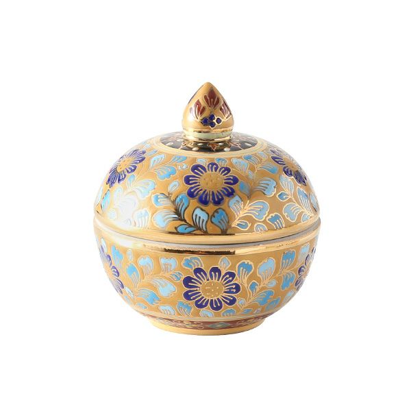 ブランベンジャロン工房 小物入れ チャクリーメタリックイエロー