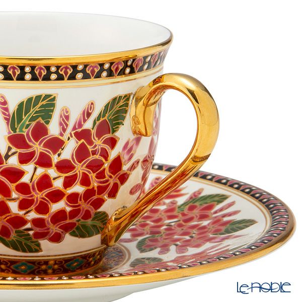 ブランベンジャロン工房 コーヒーカップ＆ソーサー プルメリアレッド【化粧箱入】