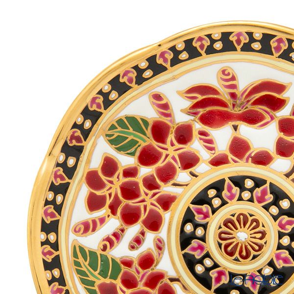 ブランベンジャロン工房 小物入れ ＆ ミニプレート3枚 セット プルメリアレッド【化粧箱入】