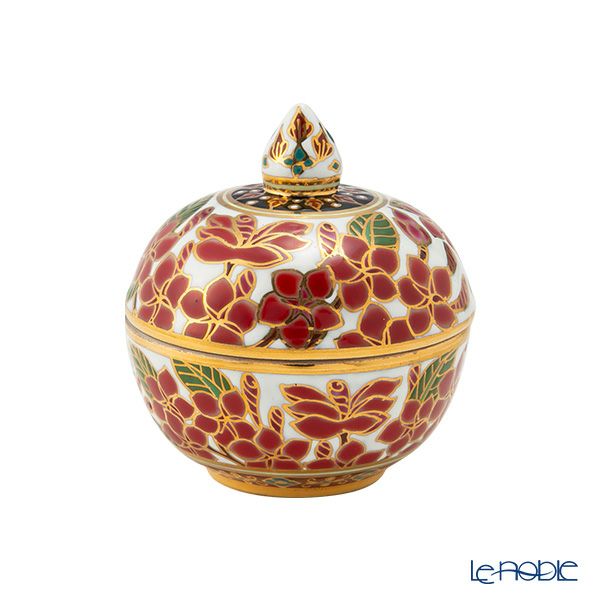 ブランベンジャロン工房 小物入れ ＆ ミニプレート3枚 セット プルメリアレッド【化粧箱入】