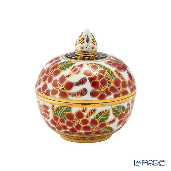 ブランベンジャロン工房 小物入れ ＆ ミニプレート3枚 セット プルメリアレッド【化粧箱入】