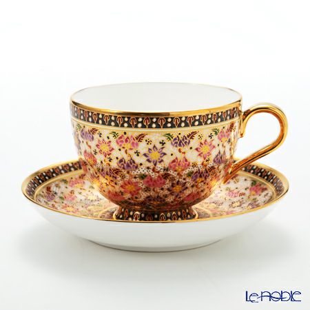 ブランベンジャロン工房 ロータスフラワー多彩 ティーカップ＆ソーサー