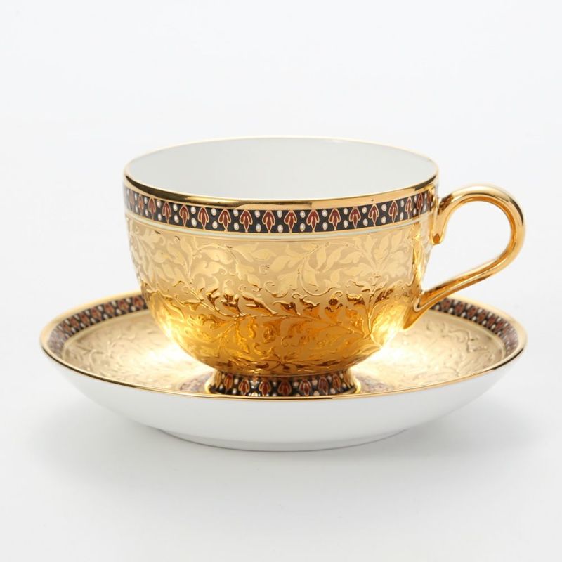 ブランベンジャロン工房 チャクリーマットゴールド ティーカップ＆ソーサー