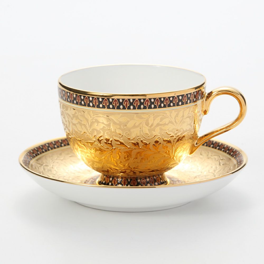 ブランベンジャロン工房 チャクリーマットゴールド ティーカップ＆ソーサー