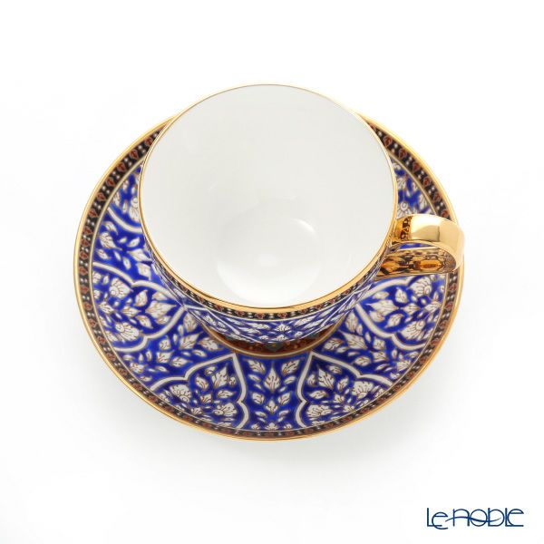 ブランベンジャロン工房 ティーカップ＆ソーサー ロータスチャネルブルー