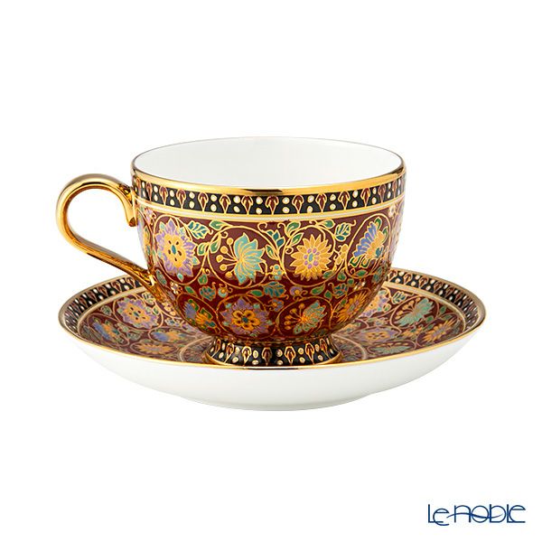 ブランベンジャロン工房 ティーカップ＆ソーサー スコータイマルーン