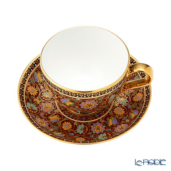 ブランベンジャロン工房 ティーカップ＆ソーサー スコータイマルーン