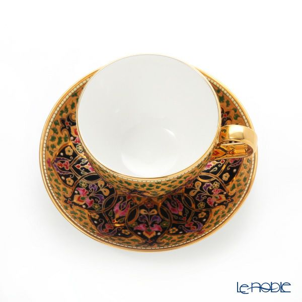 ブランベンジャロン工房 ティーカップ＆ソーサー ブラックポメグラニット