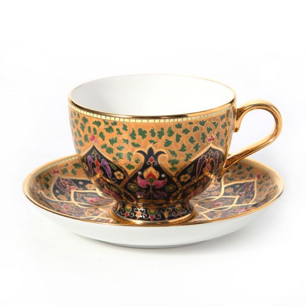 ブランベンジャロン工房 ティーカップ＆ソーサー ブラックポメグラニット