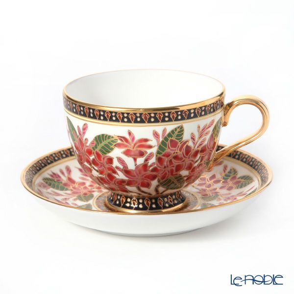 ブランベンジャロン工房 ティーカップ＆ソーサー プルメリアレッド