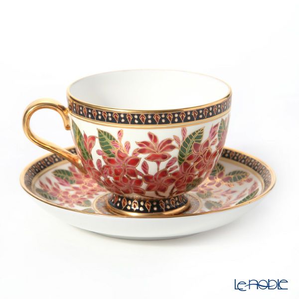 ブランベンジャロン工房 ティーカップ＆ソーサー プルメリアレッド