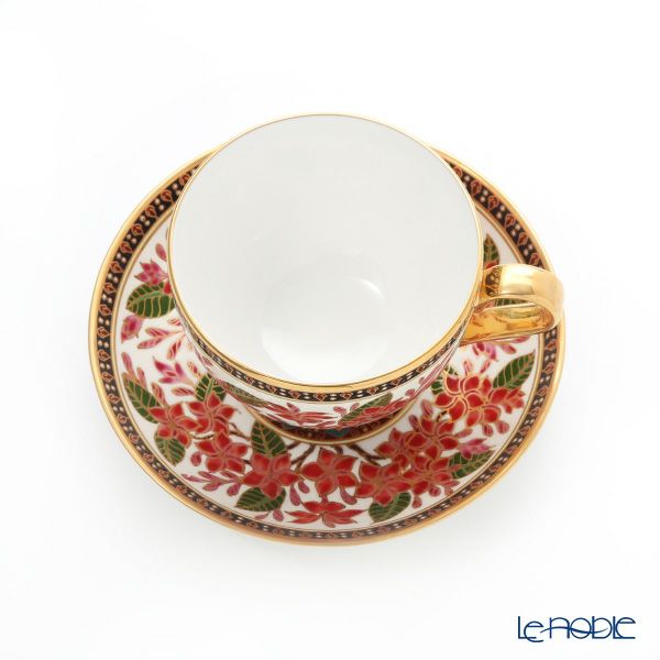 ブランベンジャロン工房 ティーカップ＆ソーサー プルメリアレッド