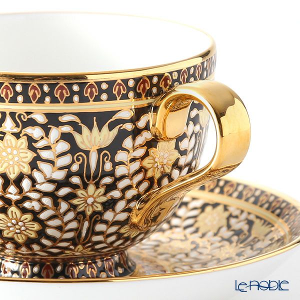 ブランベンジャロン工房 ティーカップ＆ソーサー カニェンブラック