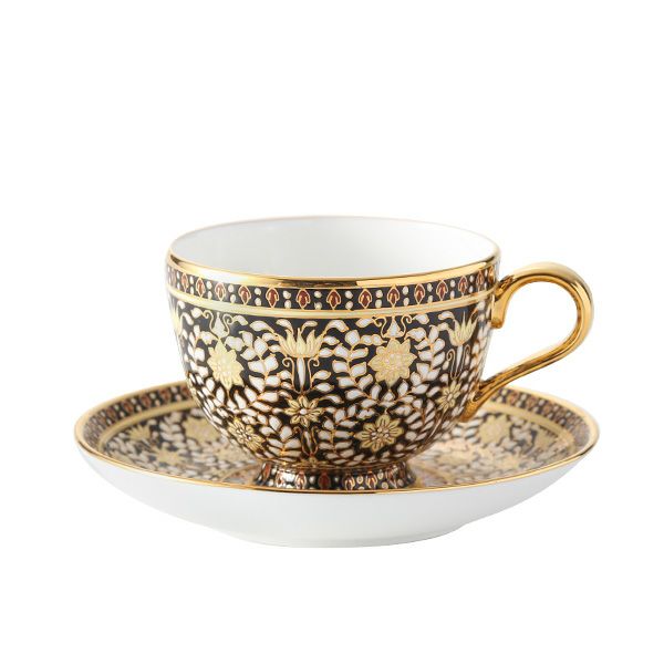 ブランベンジャロン工房 ティーカップ＆ソーサー カニェンブラック