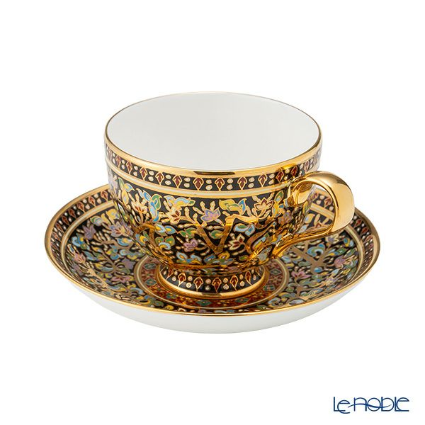 ブランベンジャロン工房 ジントン／ブラック ティーカップ＆ソーサー