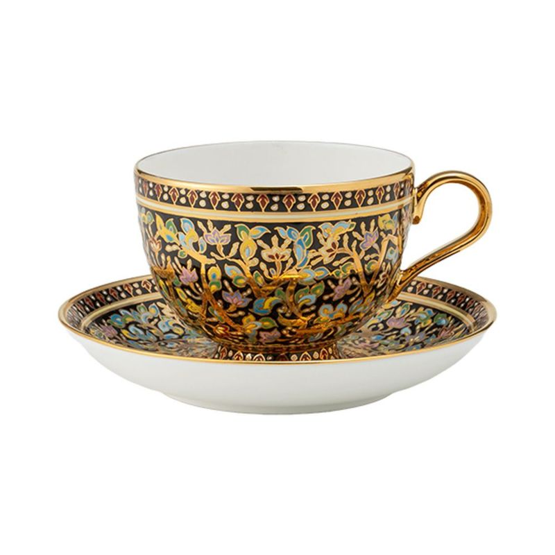 ブランベンジャロン工房 ジントン／ブラック ティーカップ＆ソーサー