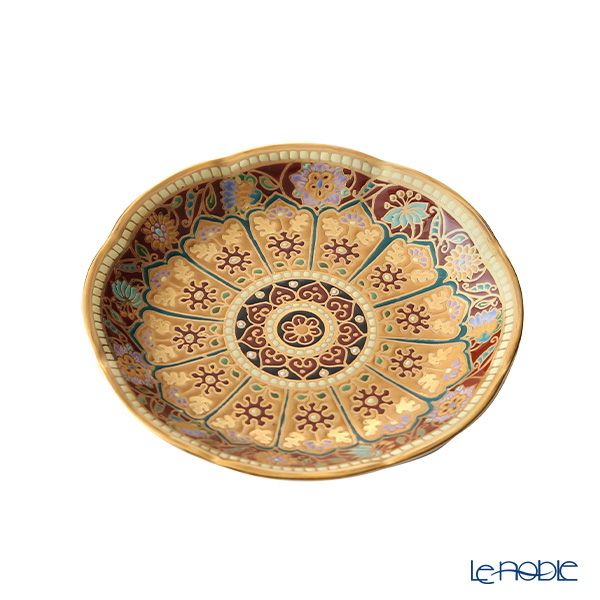 ブランベンジャロン工房 ミニプレート スコータイチャネルマルーン 8cm