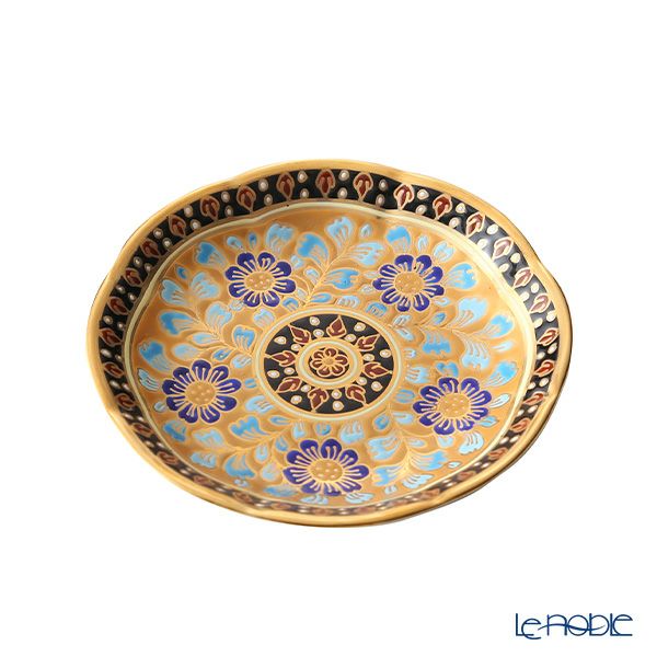 ブランベンジャロン工房 ミニプレート チャクリーメタリックイエロー 8cm