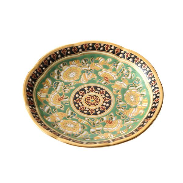 ブランベンジャロン工房 ミニプレート ブスリー（グリーン） 8cm