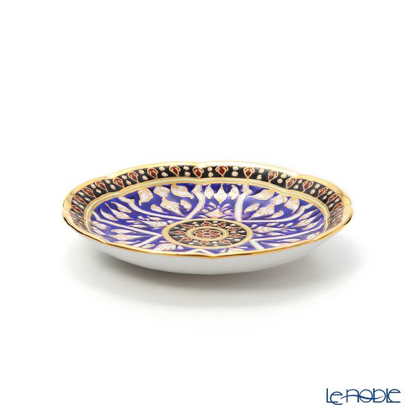 ブランベンジャロン工房 ミニプレート 8cm ロータスチャネルブルー