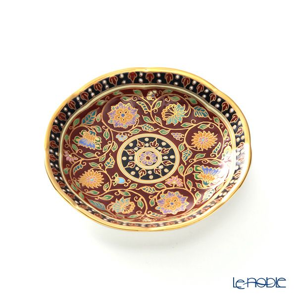 ブランベンジャロン工房 ミニプレート 8cm スコータイマルーン