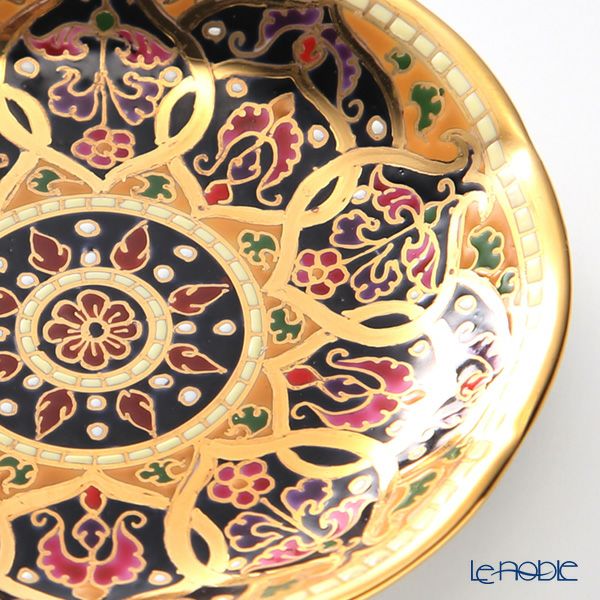 ブランベンジャロン工房 ミニプレート 8cm ブラックポメグラニット