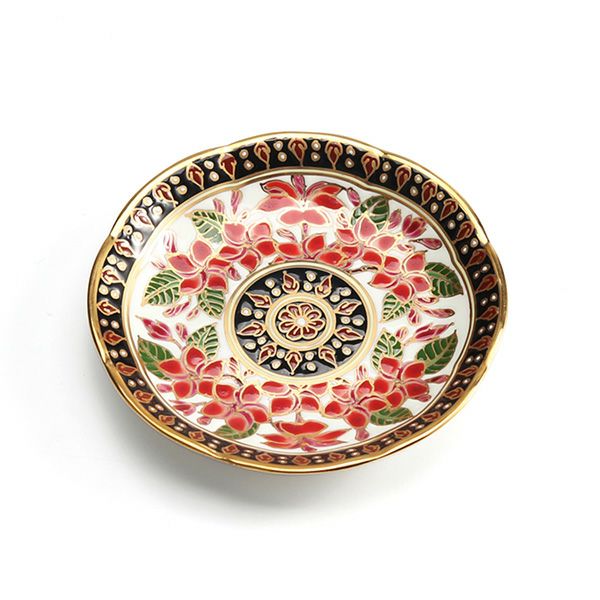 ブランベンジャロン工房 ミニプレート 8cm プルメリアレッド