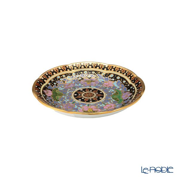 ブランベンジャロン工房 ミニプレート 8cm ウォーターロータスブラック