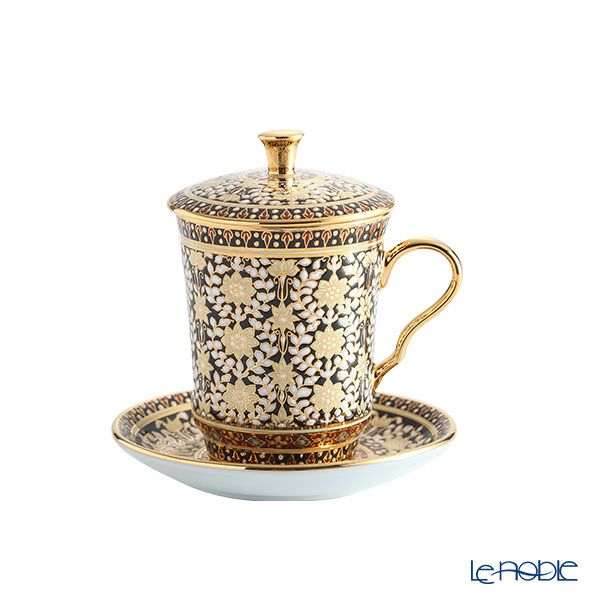 ブランベンジャロン工房 モカカップ＆ソーサー（蓋付） カニェンブラック 150ml