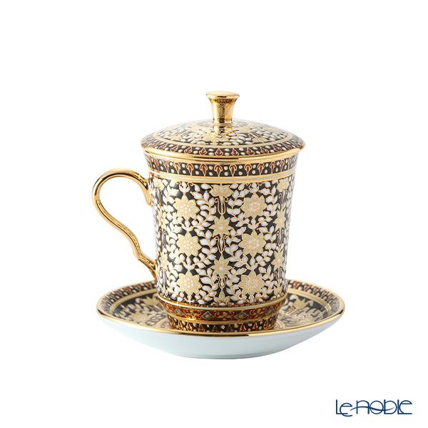 ブランベンジャロン工房 モカカップ＆ソーサー（蓋付） カニェンブラック 150ml