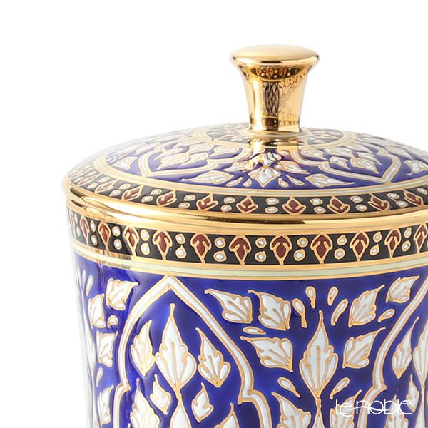 ブランベンジャロン工房 モカカップ＆ソーサー（蓋付） ロータスチャネルブルー 150ml