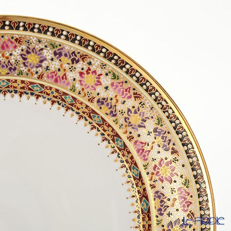 ブランベンジャロン工房 ロータスフラワー多彩 プレート 19cm