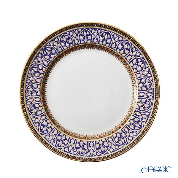 ブランベンジャロン工房 プレート 19cm ロータスチャネルブルー